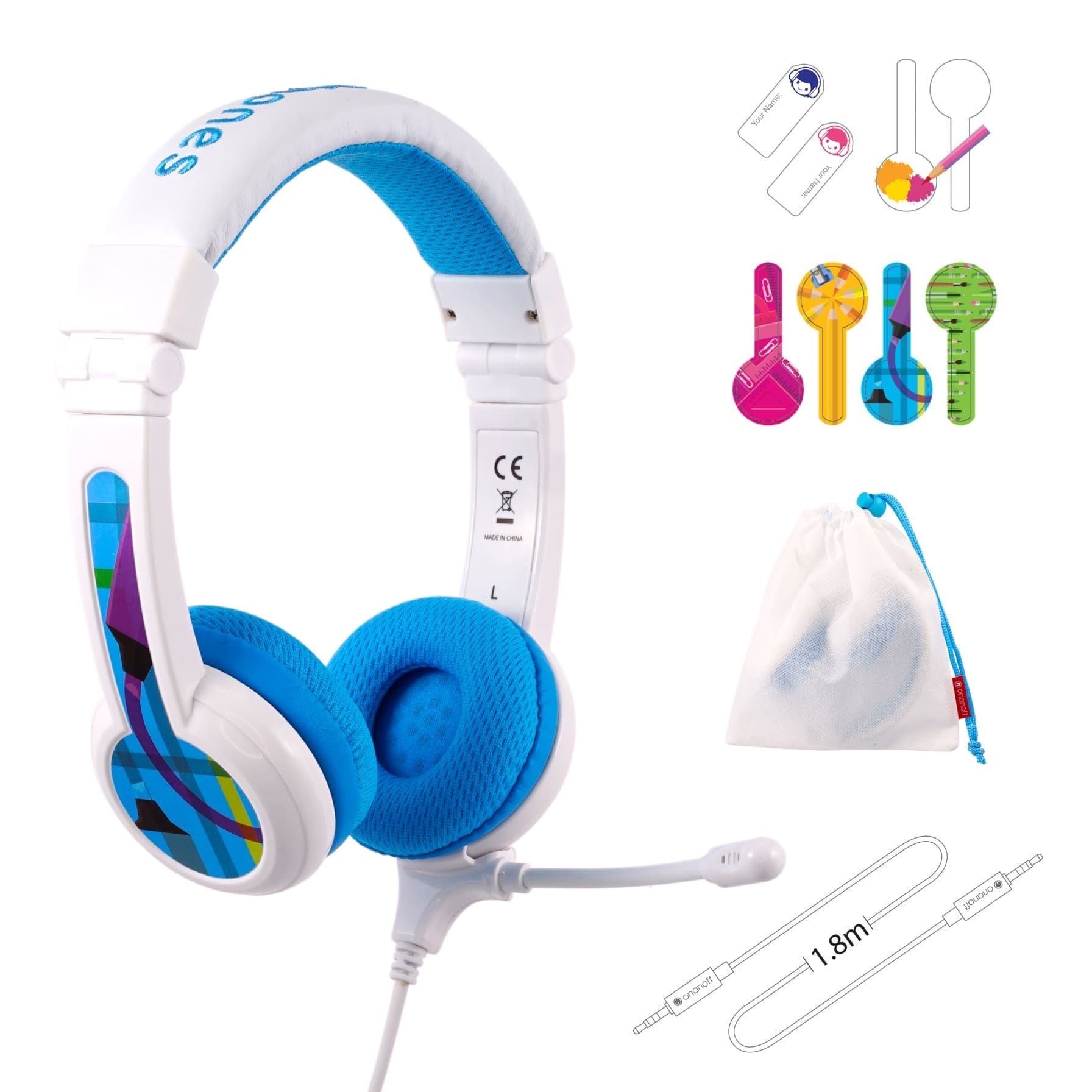 BuddyPhones School Plus Kids Headphones - Blue thumbnail 3