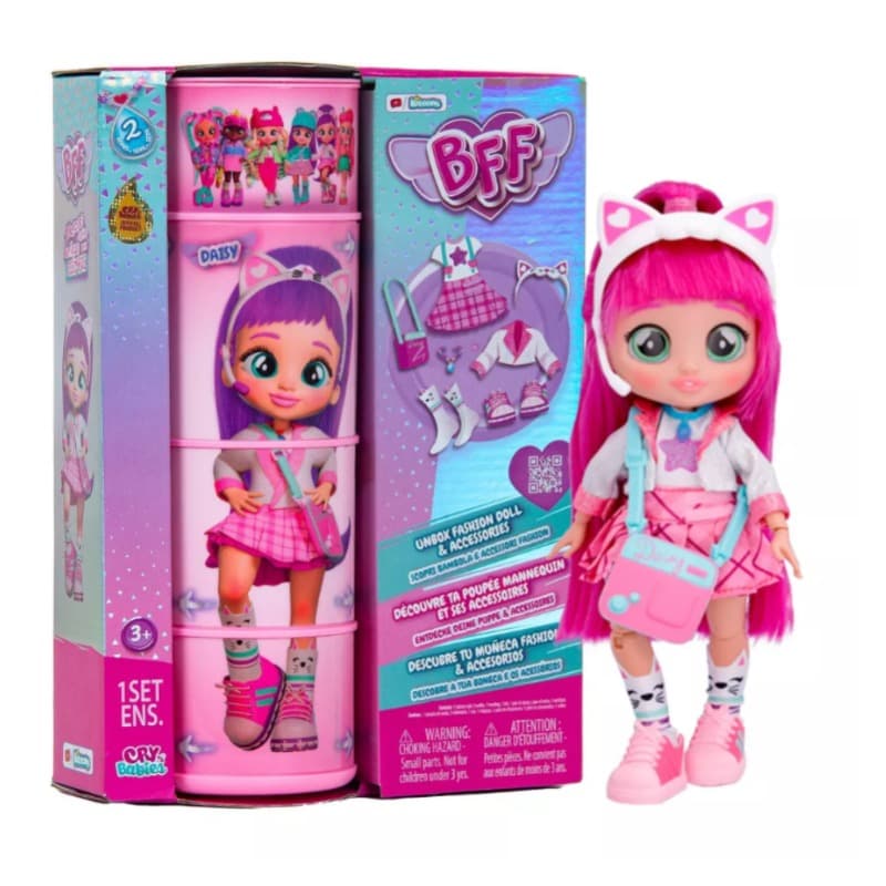 Cry Babies BFF Daisy Fashion Doll with 8 Surprises