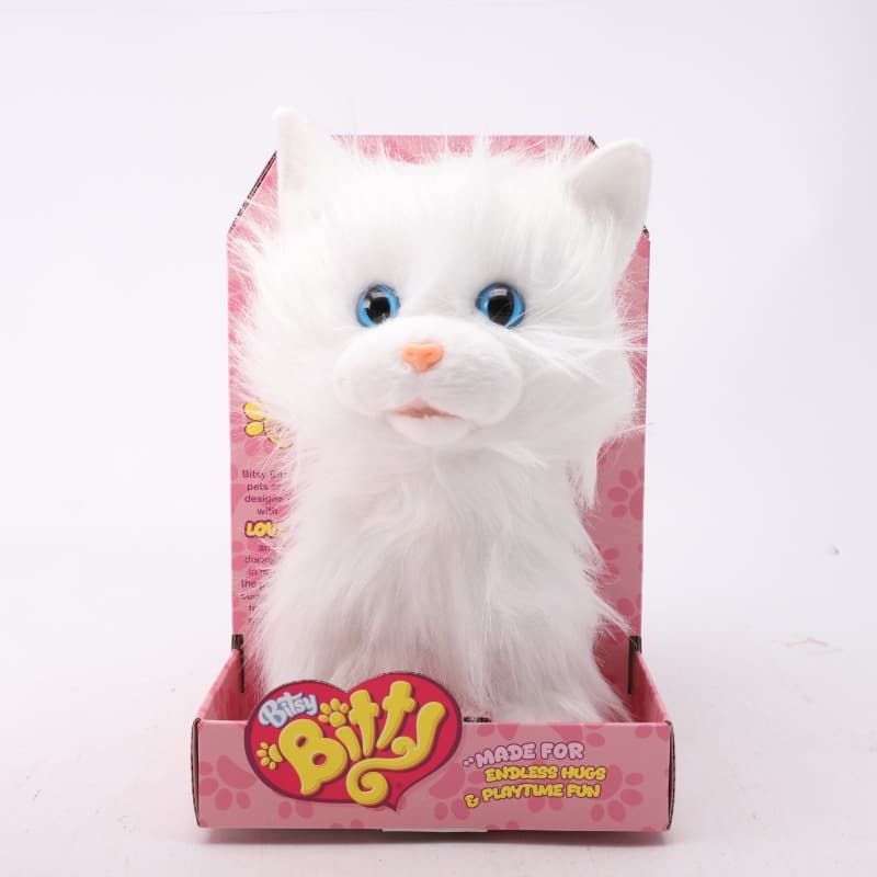 بيتسي بيتي - القطة التفاعلية المتحركة بالزر - أبيض