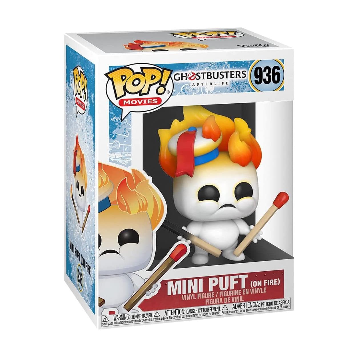 Funko Pop Movies Ghostbusters Afterlife - Mini Puft On Fire thumbnail 2