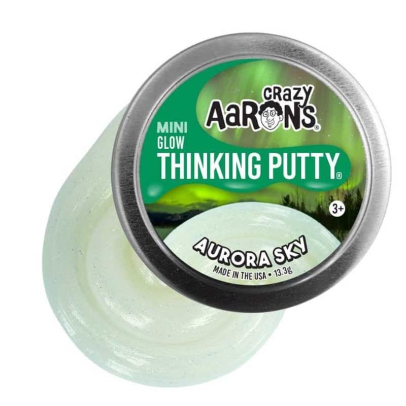 Crazy Aarons Mini Glow Thinking Putty - Aurora Sky