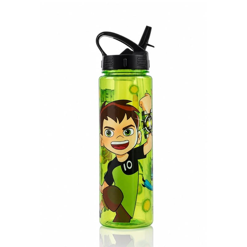 Character Plastic 550ml Water Bottle Green