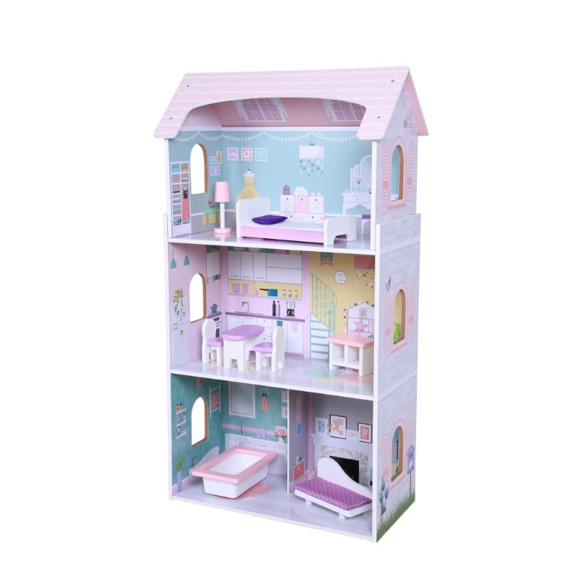 Edufun Anna Multi Story Wooden Dollhouse thumbnail 4