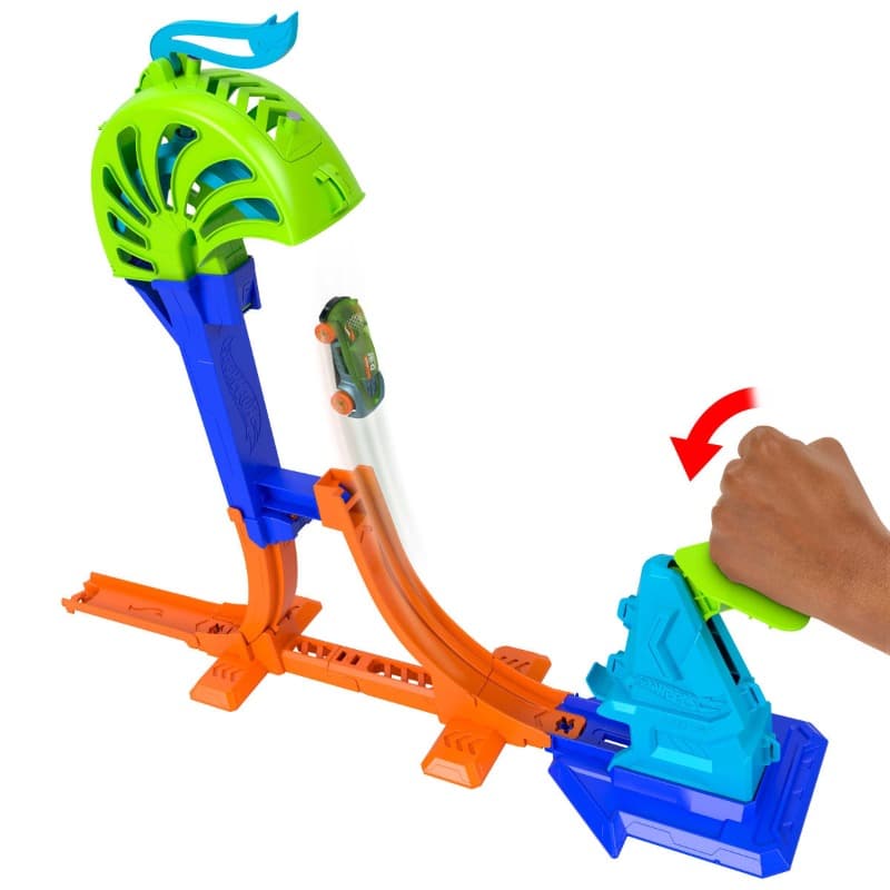 Hot Wheels Toy Car And Track Set Stunt Tracks Power Launch Champion thumbnail 3