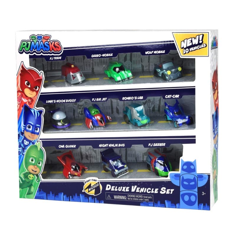 PJ Masks Night Time Micros Deluxe Vehicle Set