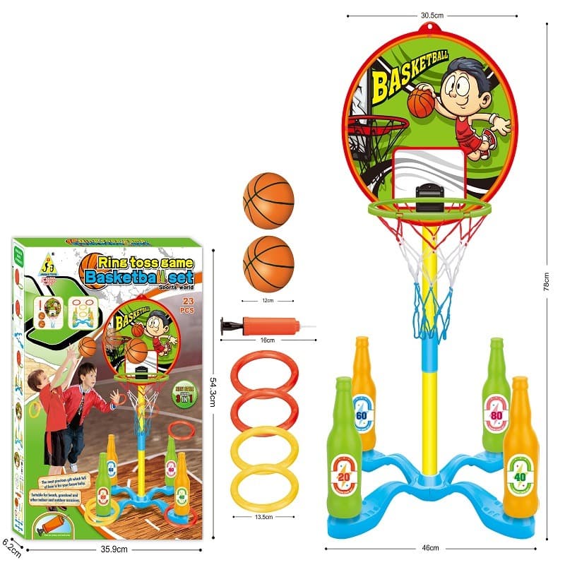 Ring Toss Game With Basketball Set