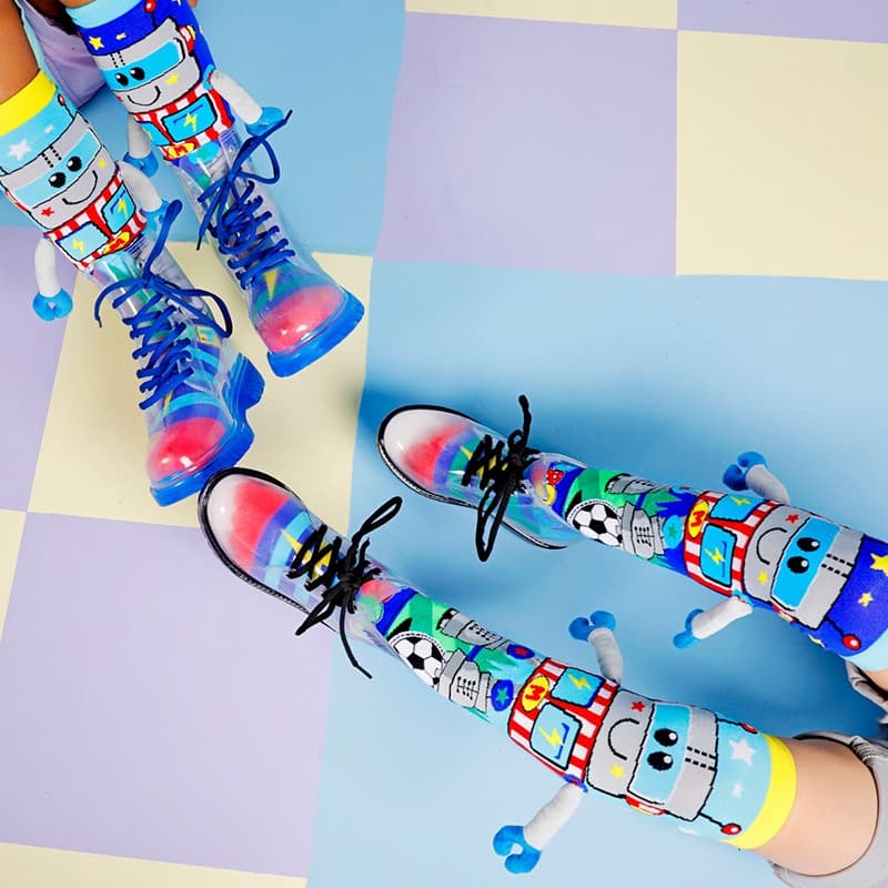 Madmia Robot Socks With Plush Arms - Medium thumbnail 2