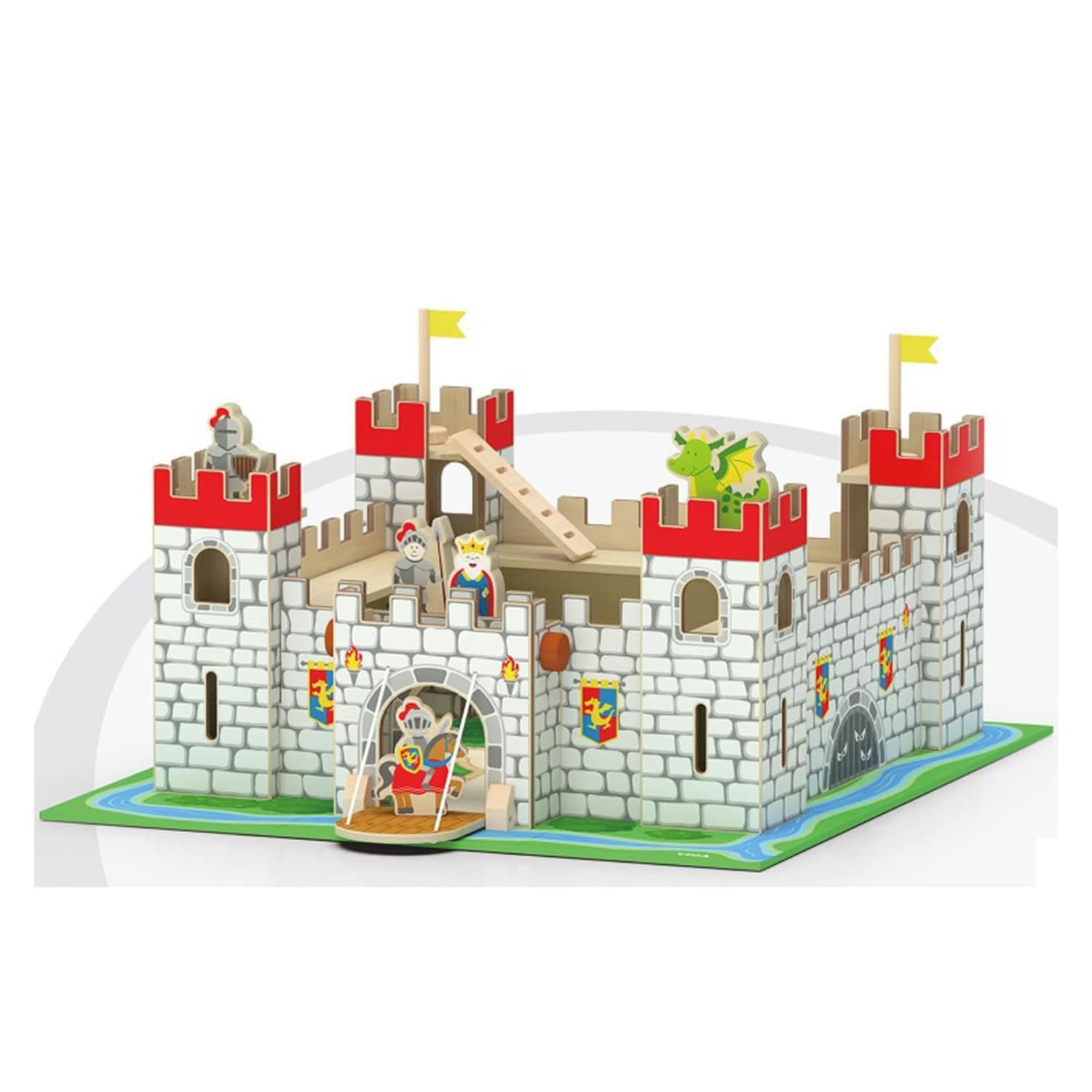VIGA Wooden Castle Play