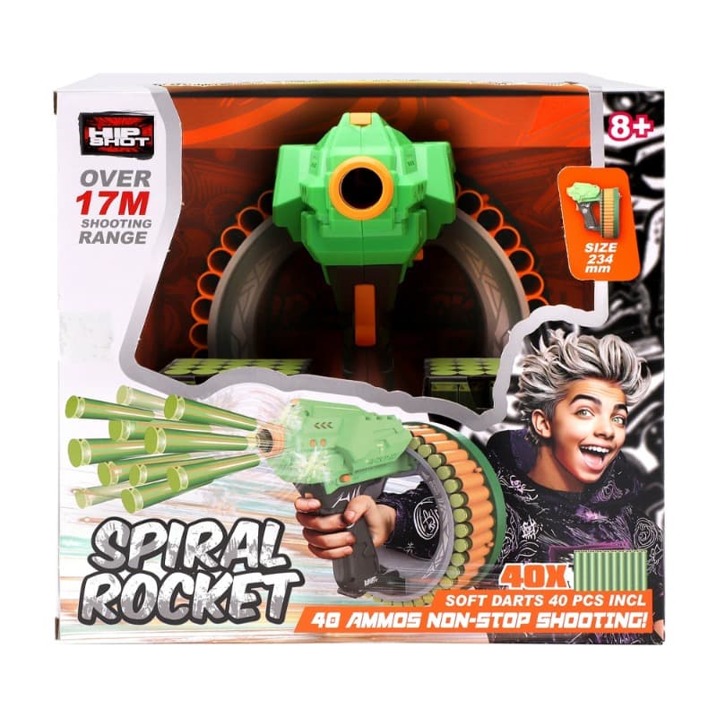 Hip Shot B/O Spiral Rocket w40pcs Darts