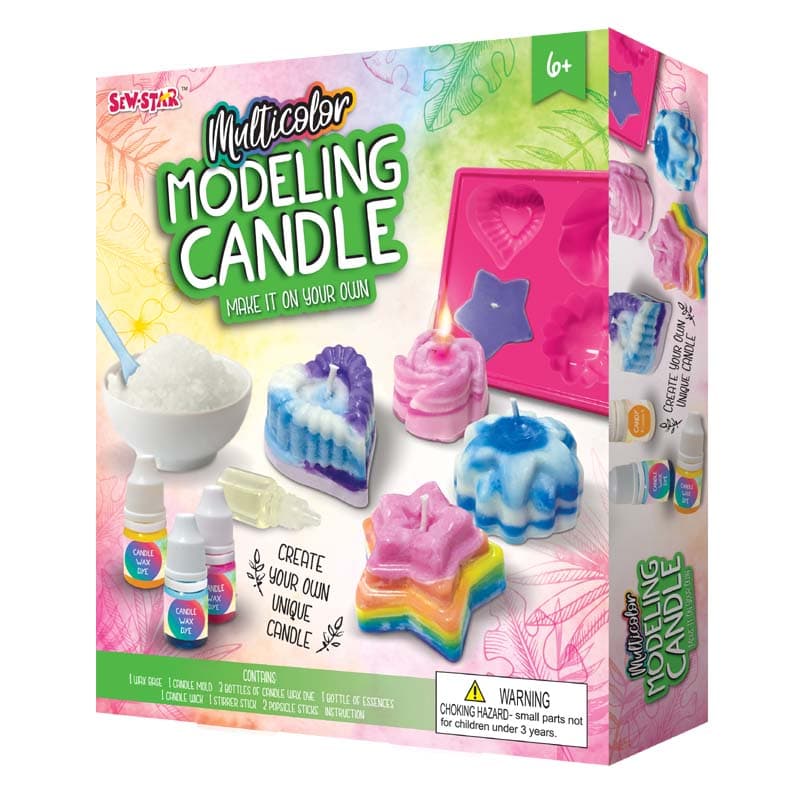 Sew Star Multicolor Modeling Candle