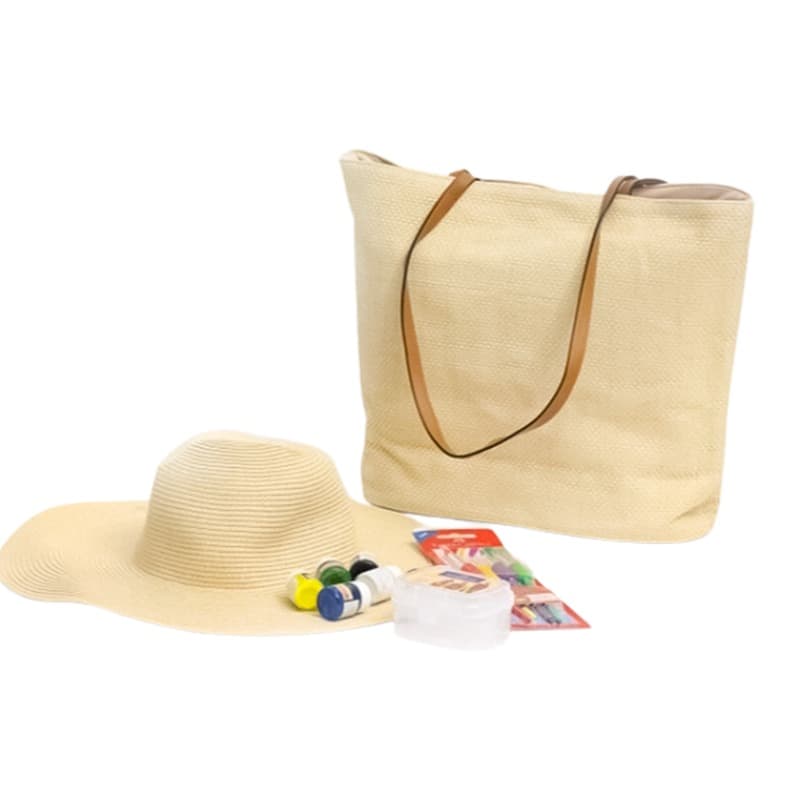 Diy Hat and Handbag With Acrylic Colors
