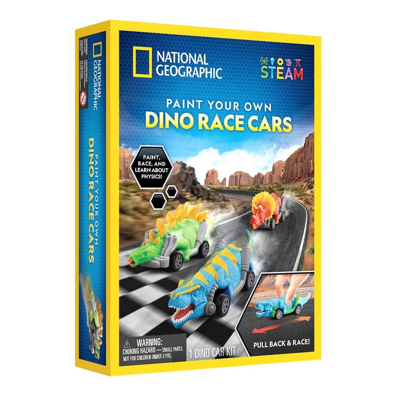 National Geographic Paint Your Own Dino Race Cars