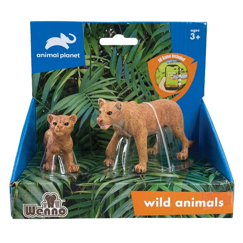 Wenno Wild Animal Toy - lioness And Her Young