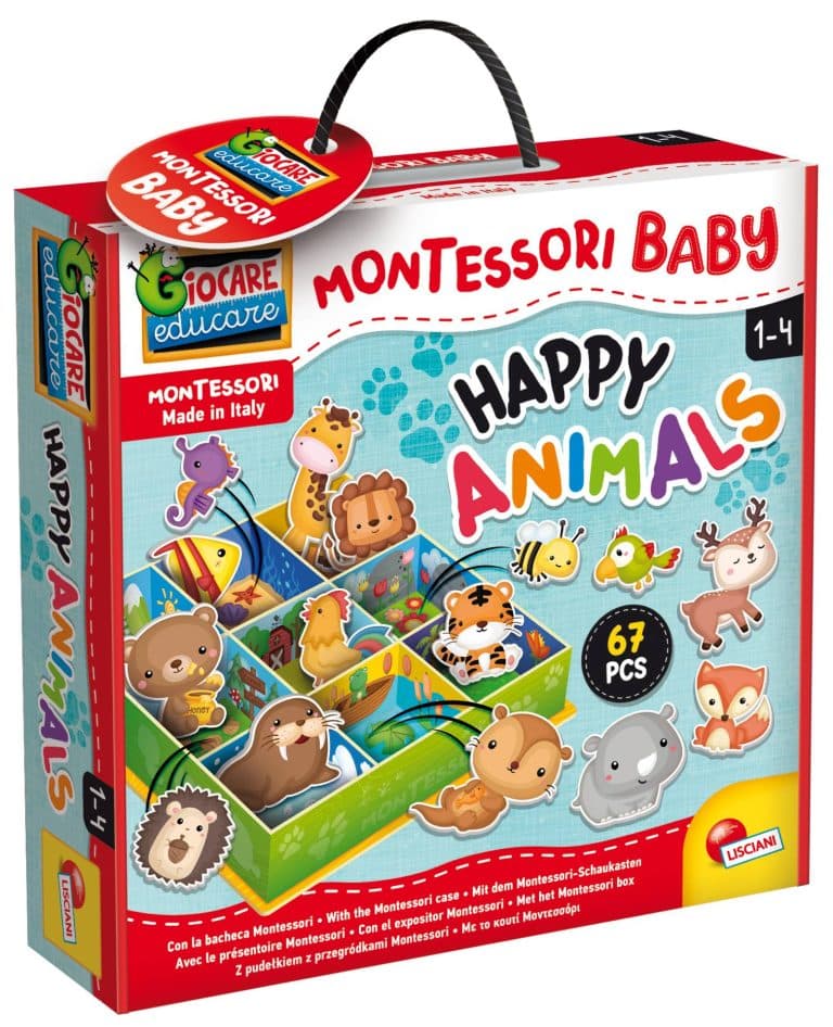 Lisciani Montessori Baby Noticeboard - My Animal Case