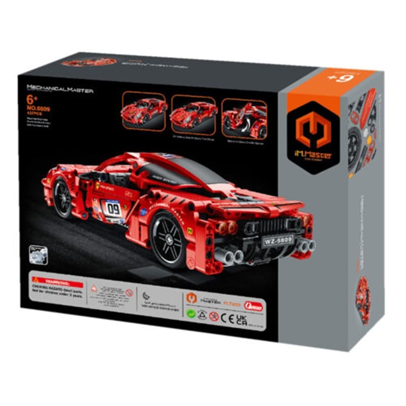 iM Master Pull Back Super Car Red 437 Pieces thumbnail 3