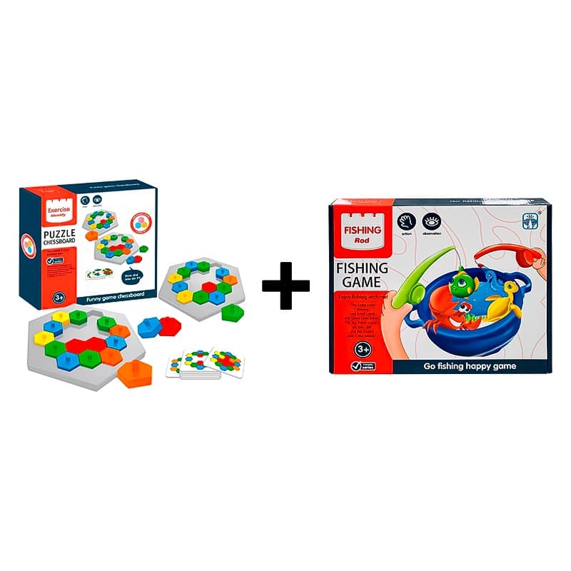 Buy 1 Get 1 Puzzle Chessboard Game + Fishing Game
