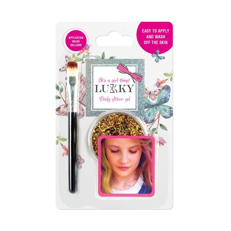Lukky Body Glitter Gel With Brush 25ml