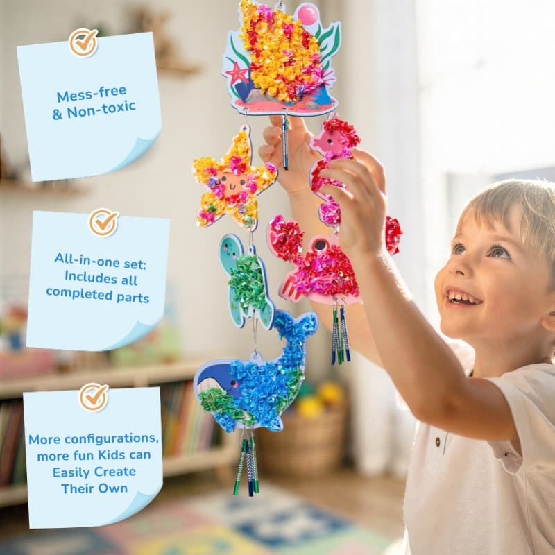 Joycat Ocean Wind Chime Craft Kit Diy Foam Craft Toy for Kids thumbnail 5