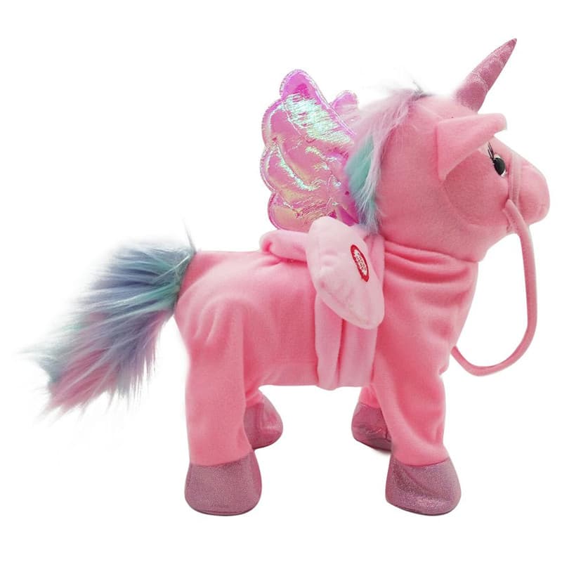 Plush Pet Toy Walking Unicorn Stuffed - Pink