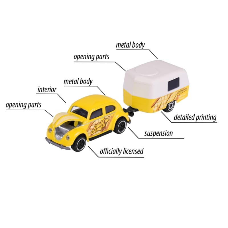 Majorette VW The Originals Trailer Cars 1 Piece thumbnail 5