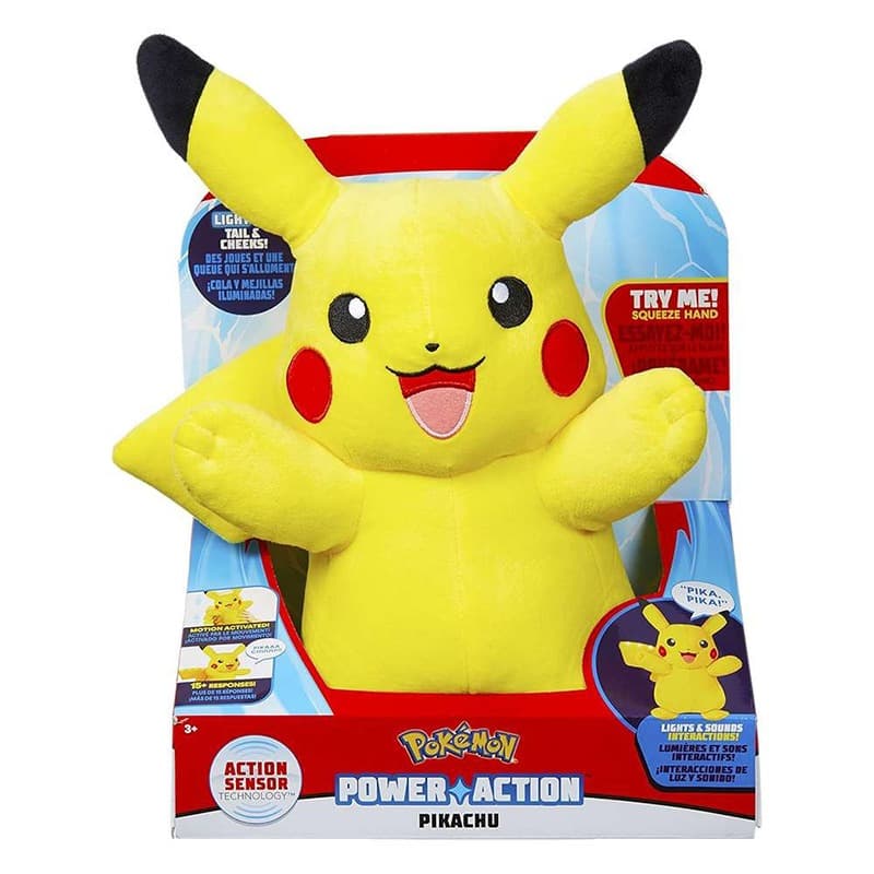 Pokemon Plush Pikachu Power Action 25cm with Light and Sounds