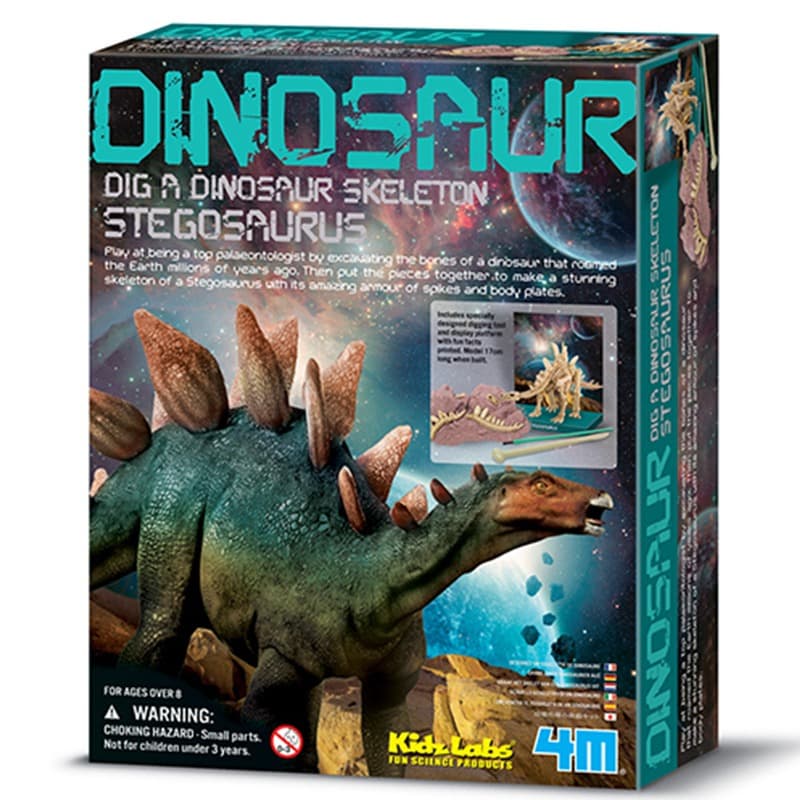 4M Kidz Labs Dig a Dinosaur Stegosaurus Skeleton Kit