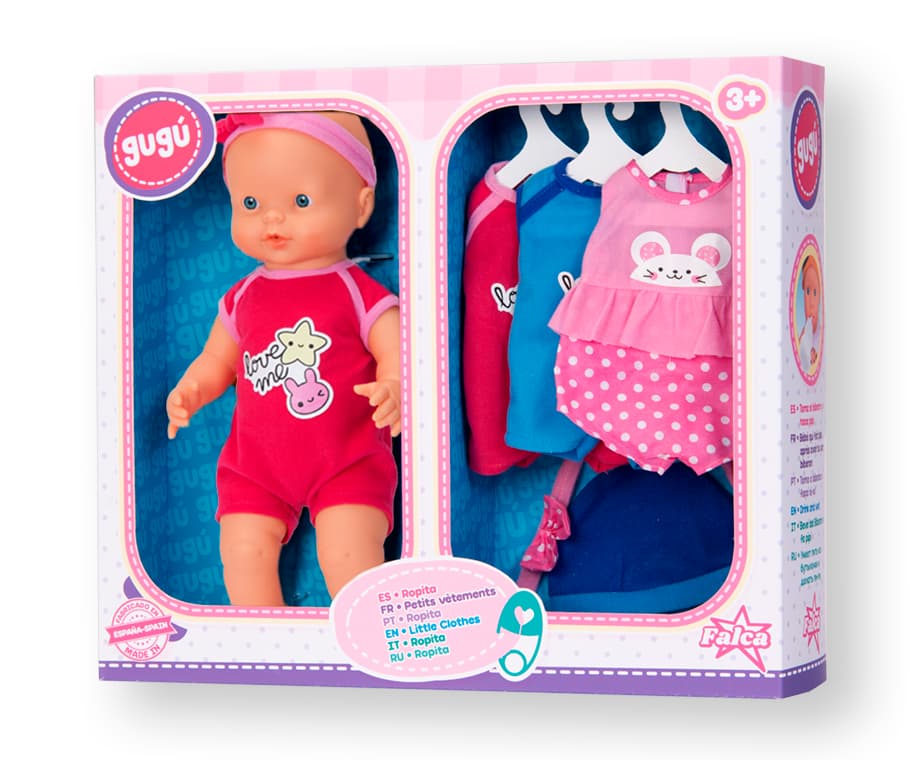 Falca Gugu Doll With 3 Outfits Cuchy Style