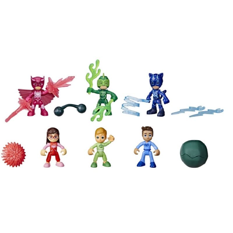 PJ Mask Nighttime Heroes Figure Pack 6 action figures and 11 accessories thumbnail 2