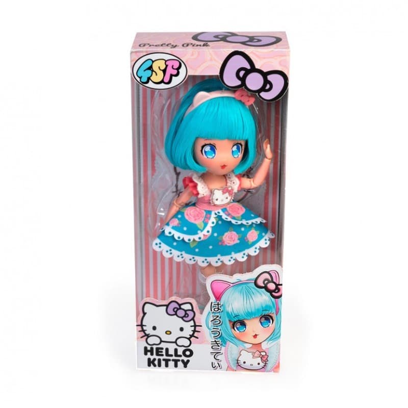 Official Hello Kitty Manga Doll - Adorable Blue and Pink Edition