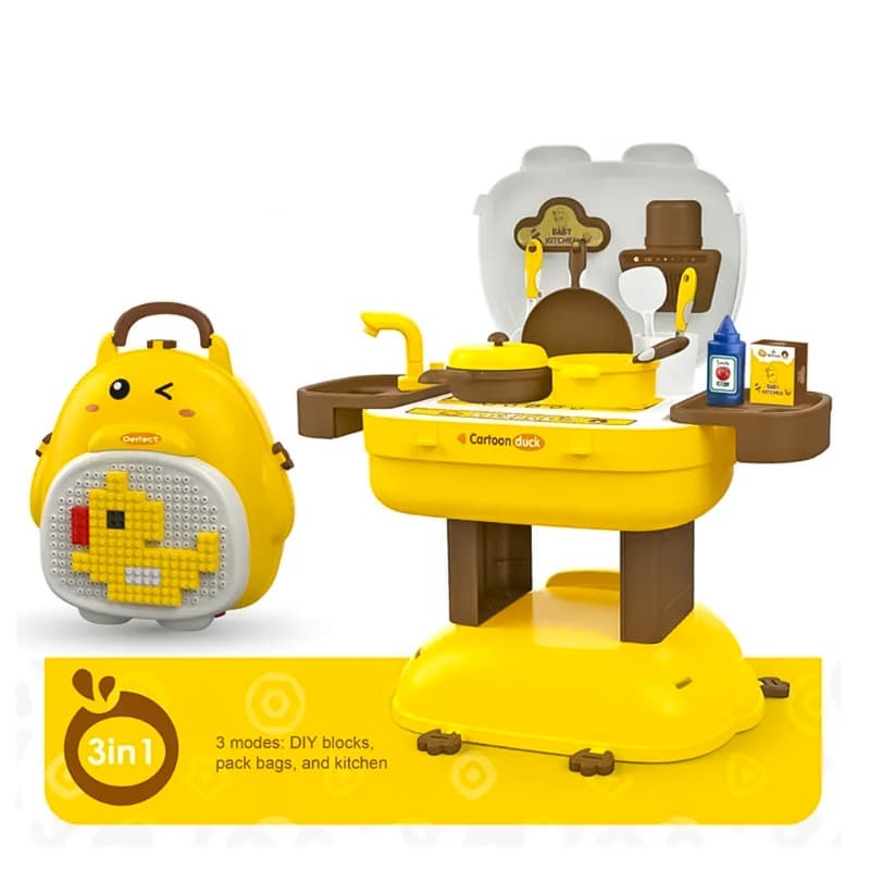 Dacky3 in 1 Kitchen &BackPack-36 accessories-yellow thumbnail 2