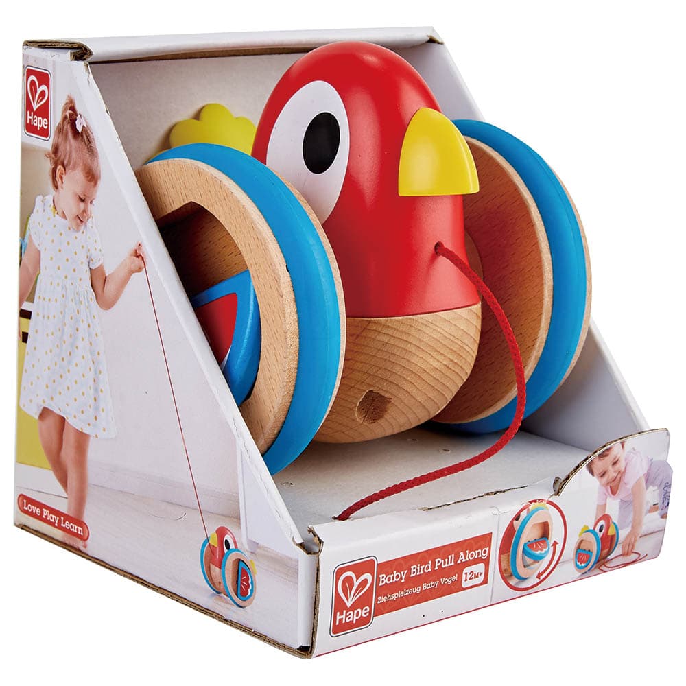 Hape Baby Bird Pull Along Red thumbnail 2