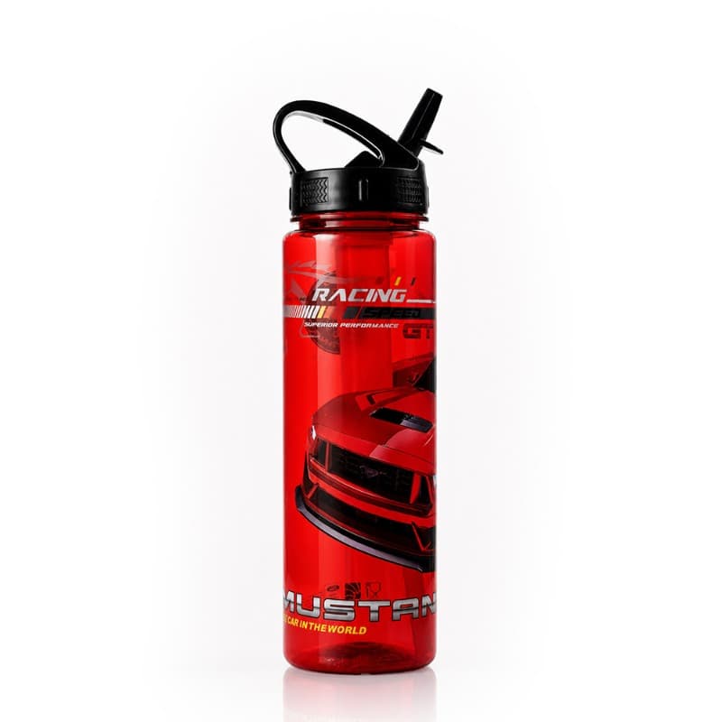 Character Plastic 550ml Water Bottle Red