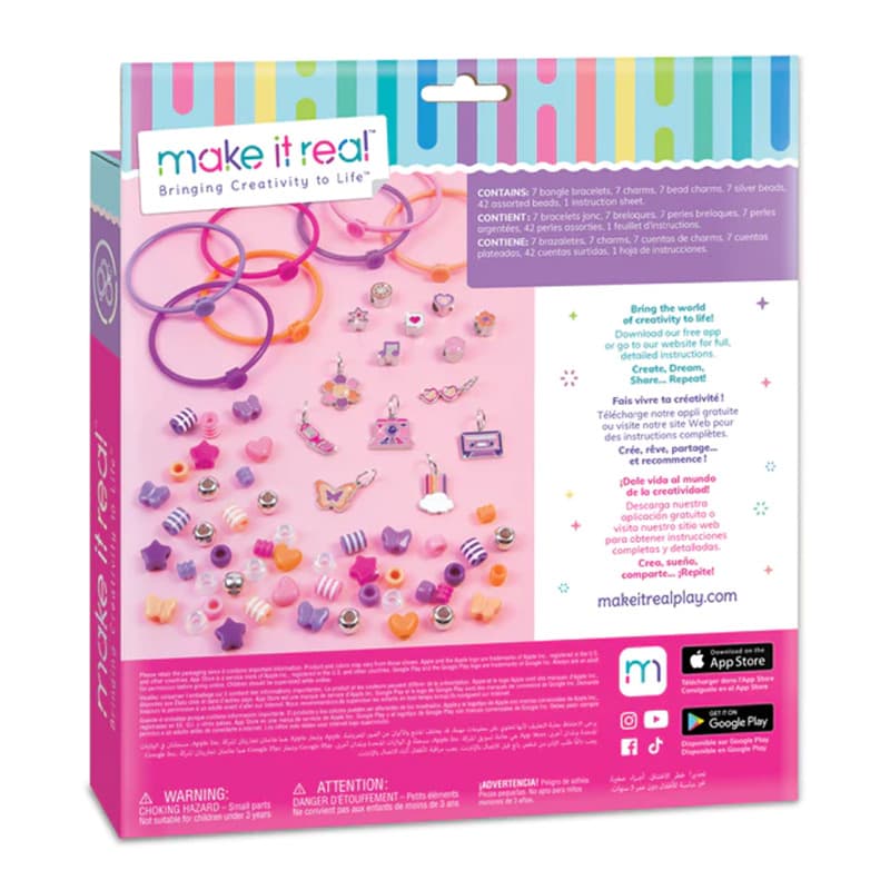 Make it Real Fashion Beaded Bangle Bracelets thumbnail 4