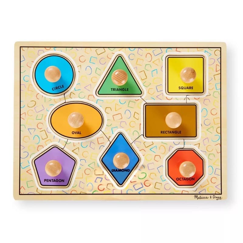 Melissa And Doug Geometric Large Shapes Jumbo Knob