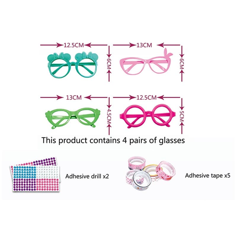 Diy Plastic Glasses Set thumbnail 2