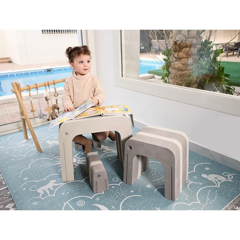 Multipurpose Elephant Family Furniture Set - Grey thumbnail 3