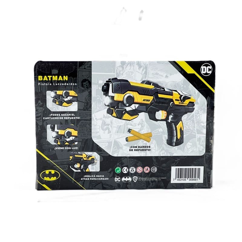 Warner Batman Dc Darts Toy Gun With Light thumbnail 2