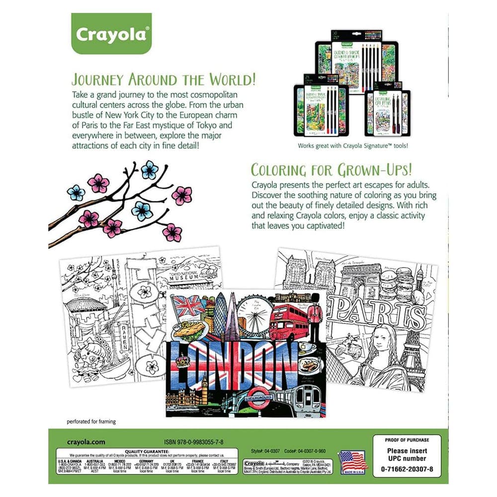 Crayola Adult Coloring City Escape Coloring Books thumbnail 3