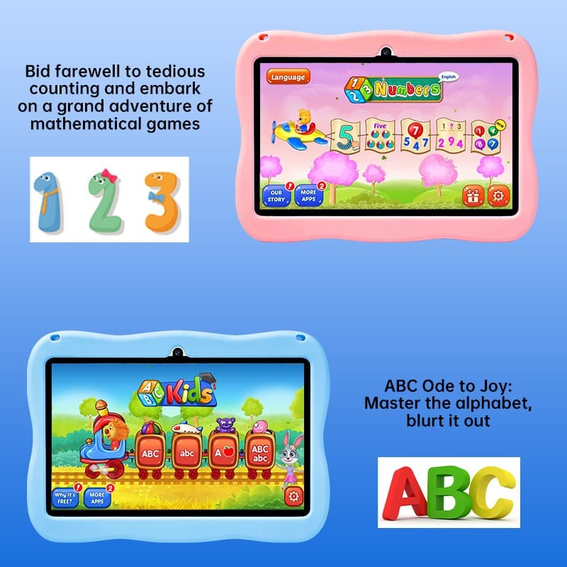 Kids Tablet 6.95 inches 4+128GB Blue thumbnail 3