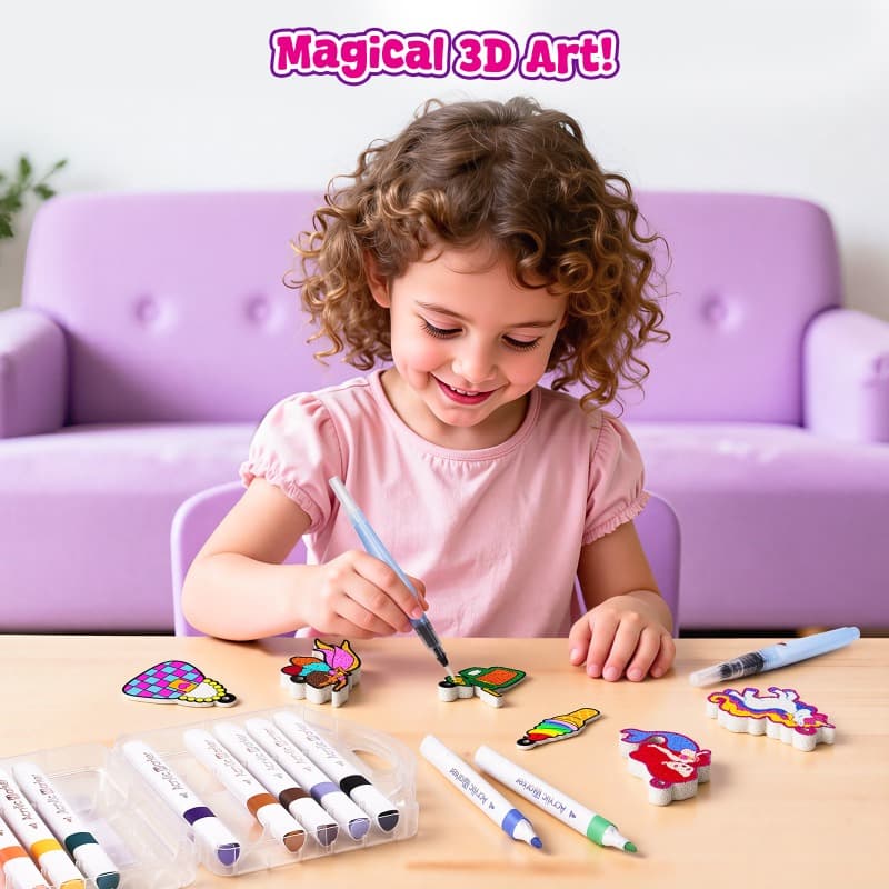 Joycat Unicorn 3D Foam Texture Painting Kit Diy Craft Toy for Kids thumbnail 3