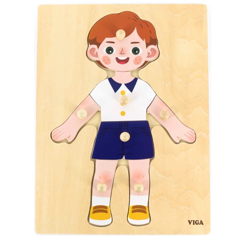 VIGA Body Parts Puzzle - Boy