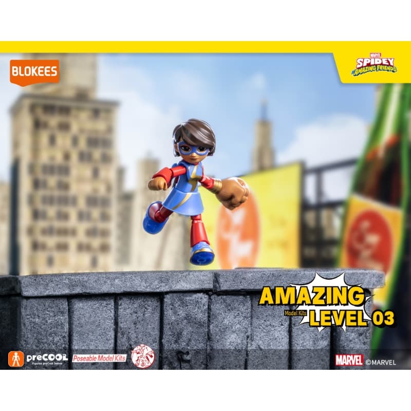 Blokees Marvel Spidey and His Amazing Friends Mrs. Marvel Kamala Khan Action Figure. thumbnail 3