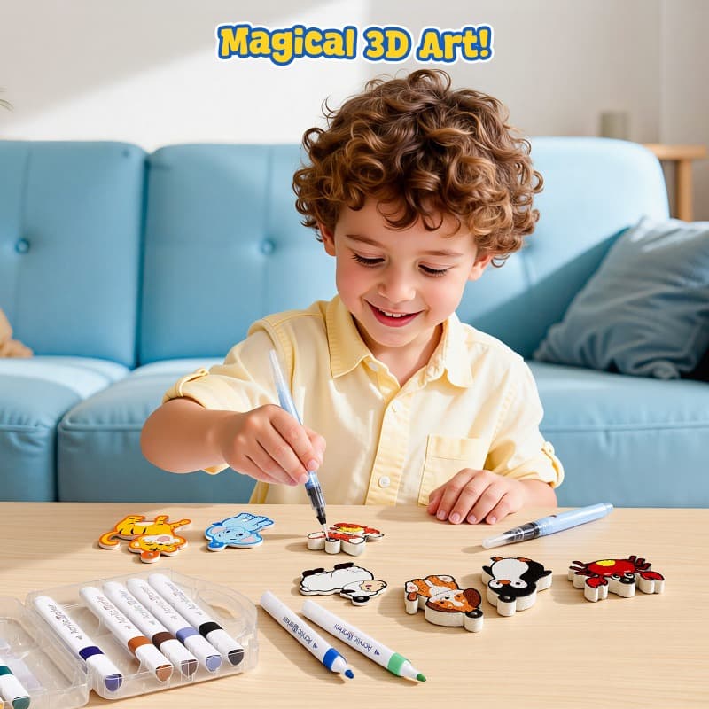 Joycat Animal 3D Foam Texture Painting Kit Diy Craft Toy for Kids thumbnail 2