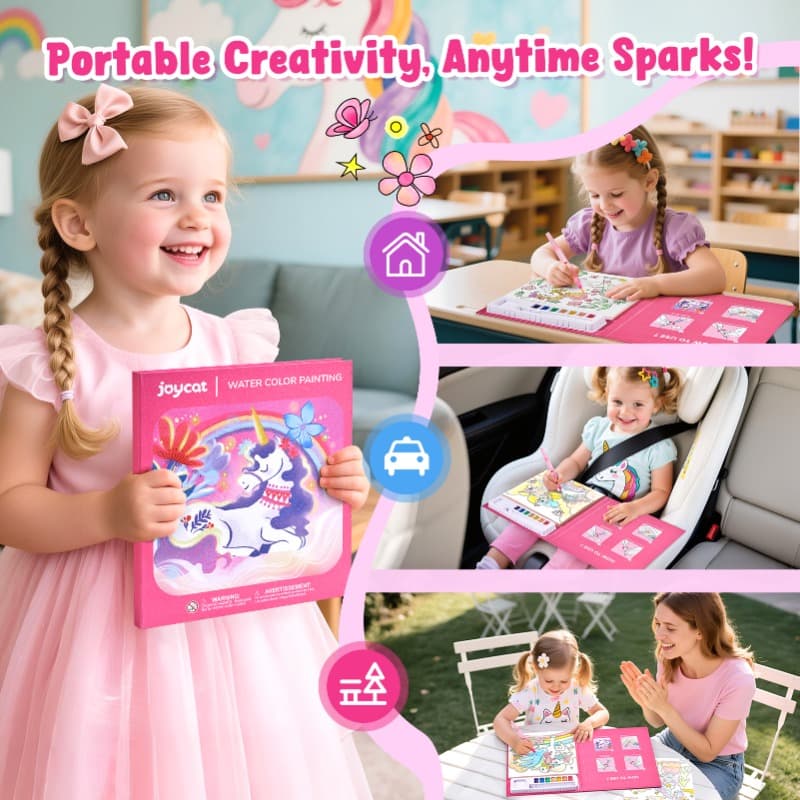 Vanilla Unicorn Watercolor Painting Set Art & Craft Toy for Kids thumbnail 3