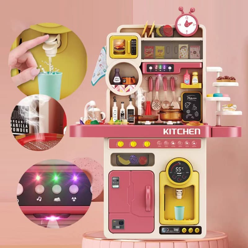 Home Kitchen Set - Red 89 Pieces thumbnail 2