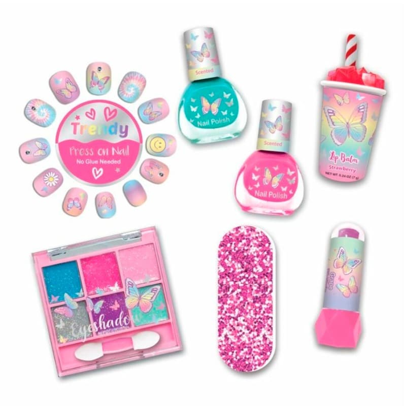 Hot Focus Tye Die Butterfly Carryal Cosmetic Set thumbnail 2