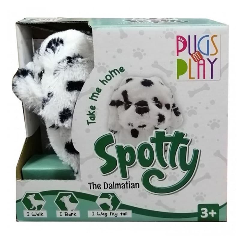 Pugs At Play Mechanical Dog - Spotty