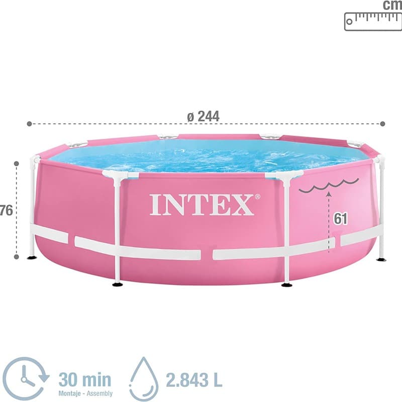Intex Pink Metal Frame Pool thumbnail 2