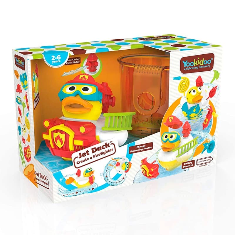 Yookidoo - Jet Duck - Create A Fire Fighter Kids Bath Toy