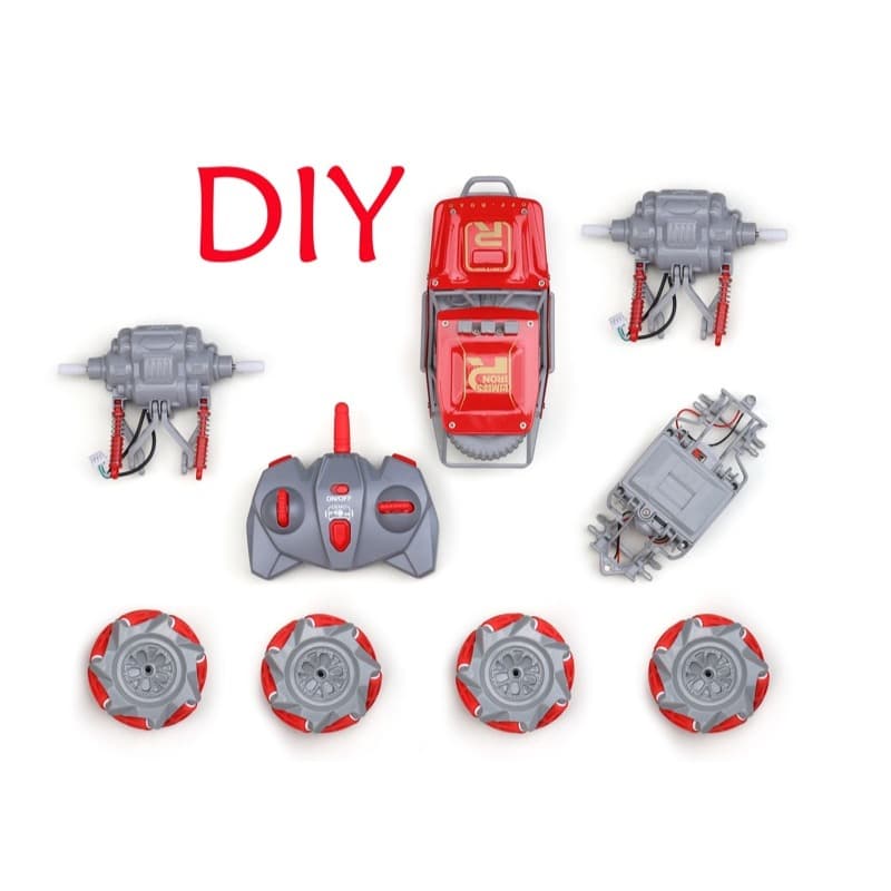 Diy Oblique Run RC Stunt Car - Red thumbnail 3